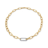 Paperclip Link Diamond Necklace - Dracakis Jewellers